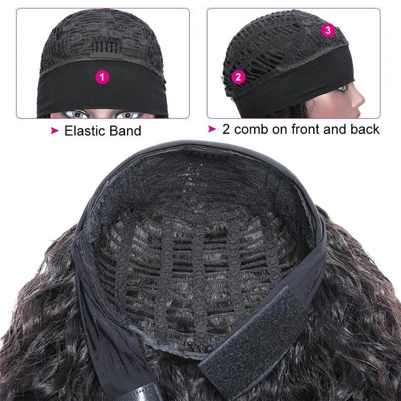 Headband Human Hair Wig Glueless Brazilian Straight Human Hair Wigs for Women