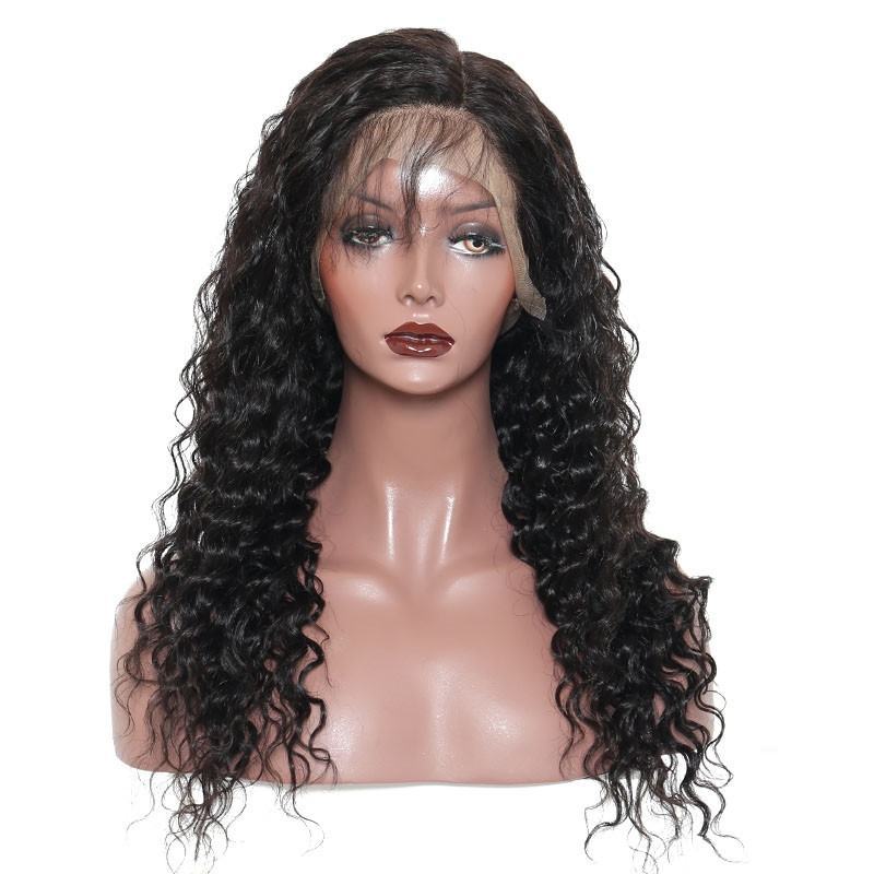 360 Lace Wigs With Baby Hair 180 Density Deep Wave 360 Lace Frontal Wig with Natural Hairline