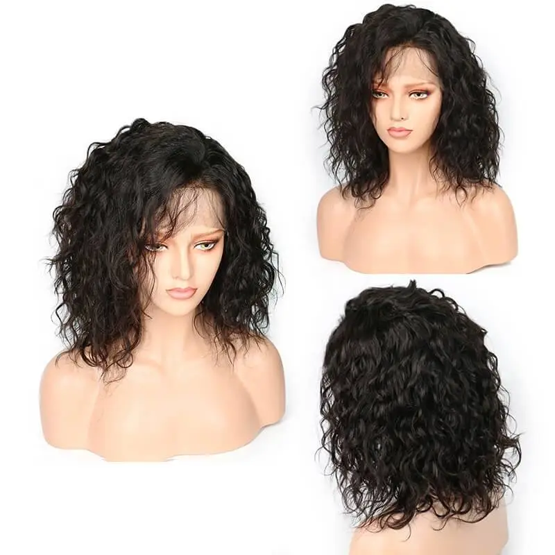 300% Density Natural Wave  human Hair Wigs Glueless Lace Front Wigs Malaysian Virgin Human Hair