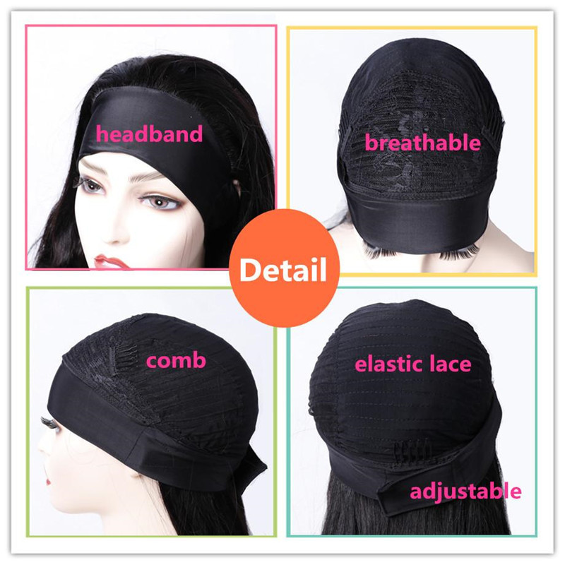 Headband Wig Water Wave Human Hair Wig 150% density Hair Band No Glue Real Hairline