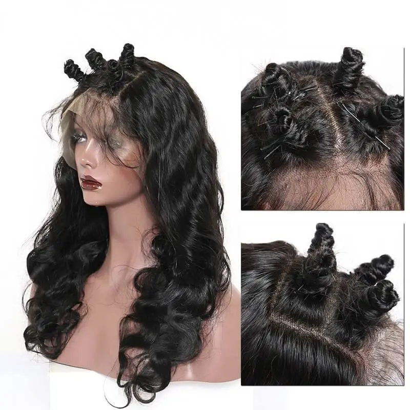 360 Circular Lace Wigs Body Wave Brazilian Lace Human Hair Wigs Natural Hair Line 180% Density