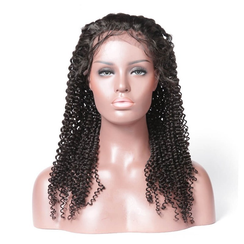 Kinky Curly Silk Top Human Hair Wigs Silk Base Full Lace Human Hair Wigs For Black Woman