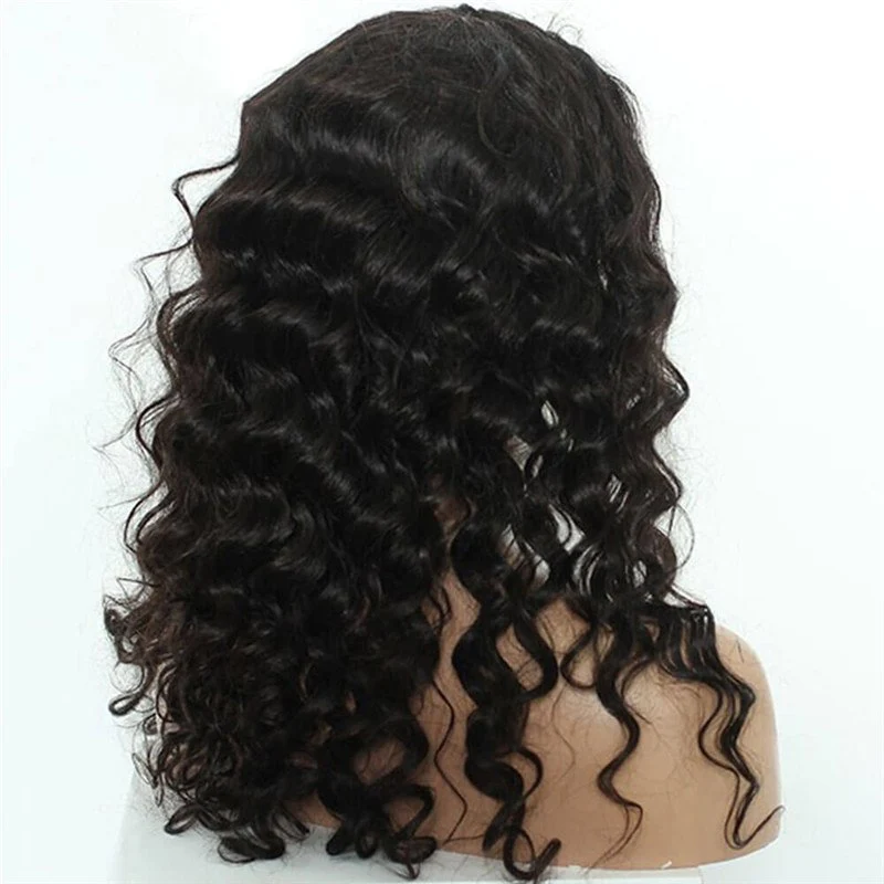 Silk Top Lace Wigs Brazilian Full Lace Wigs Loose Wave 130% Density For Black Women Human Hair Wigs