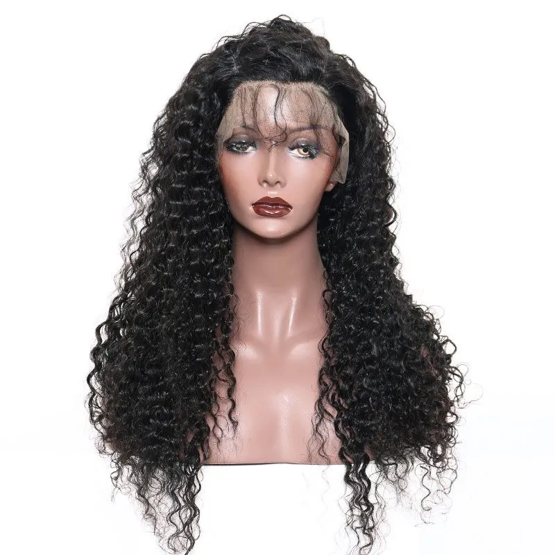 300% Density Wig Pre-Plucked Natural Hair Line  Human Hair Wigs Deep Wave Brazilian Lace Wigs