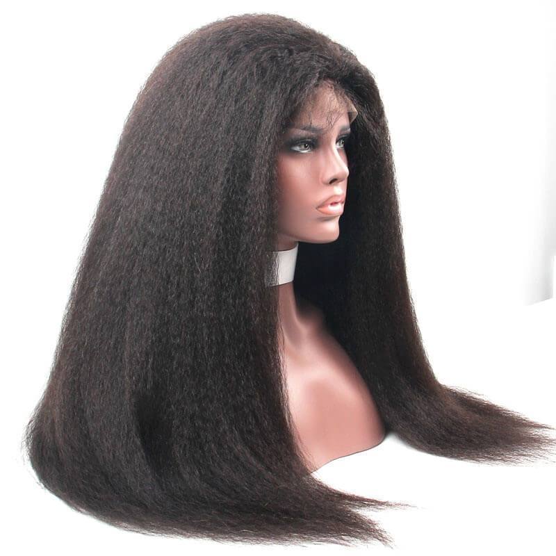 Brazilian 300 Density Kinky Straight Lace Front Wig Lace Human Hair Wigs For Black Women