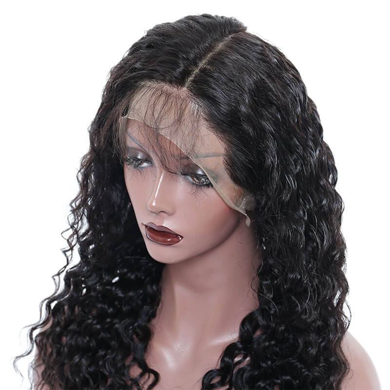 360 Lace Wigs With Baby Hair 180 Density Deep Wave 360 Lace Frontal Wig with Natural Hairline