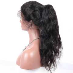 360 Lace Wigs Peruvian 180% Density 100 Human Hair Wigs Circular Full Wigs Body Wave Natural Hair Line Wigs