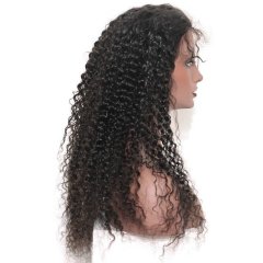 300% Density  Human Hair Wigs 7A Brazilian Hair Deep Curly Lace Front Human Hair Wigs