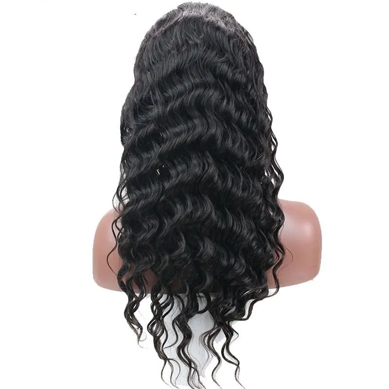 360 Lace Wigs 180% Density 360 Circular Lace Human Hair Wigs peruvian virgin Full Lace Wigs Loose Wave