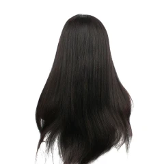 300% Density Malaysian Virgin Hair Light yaki Lace Front Wig with Baby Hair  Human Hair Wig