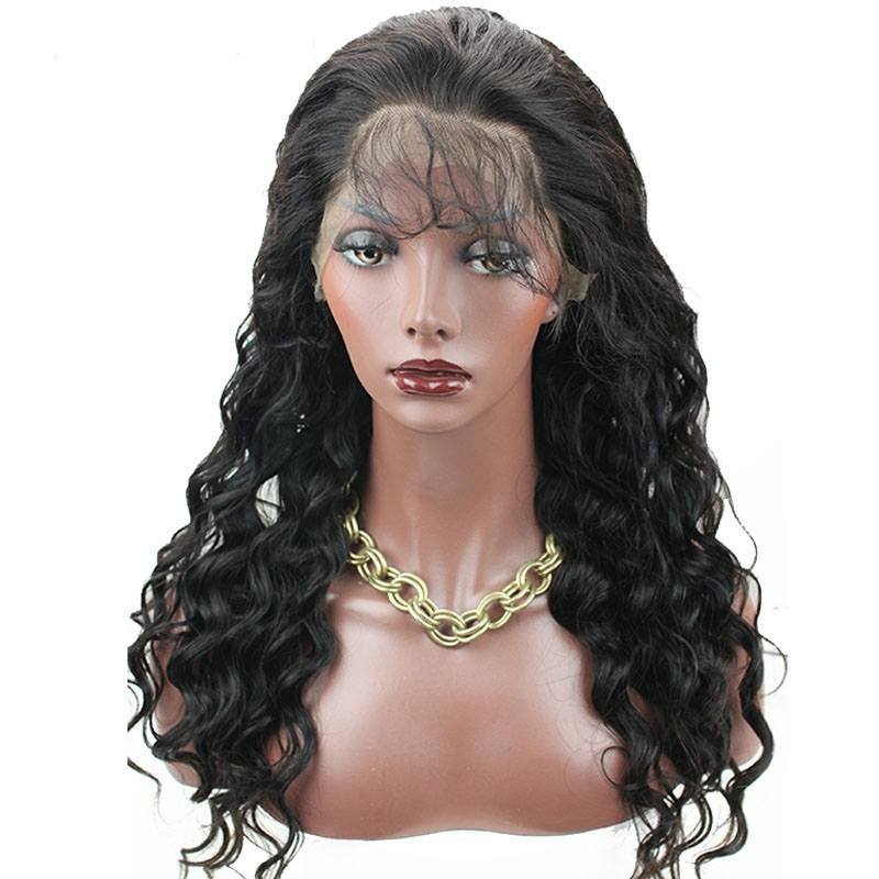 360 Lace Wigs 180% Density 360 Circular Lace Human Hair Wigs peruvian virgin Full Lace Wigs Loose Wave