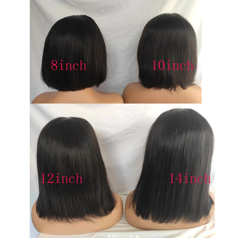4X4 Lace Wig Short Bob Wigs Human Hair Lace Closure Wigs Straight Bob Wigs For Black Women 150% Density Glueless Lace Front Wigs