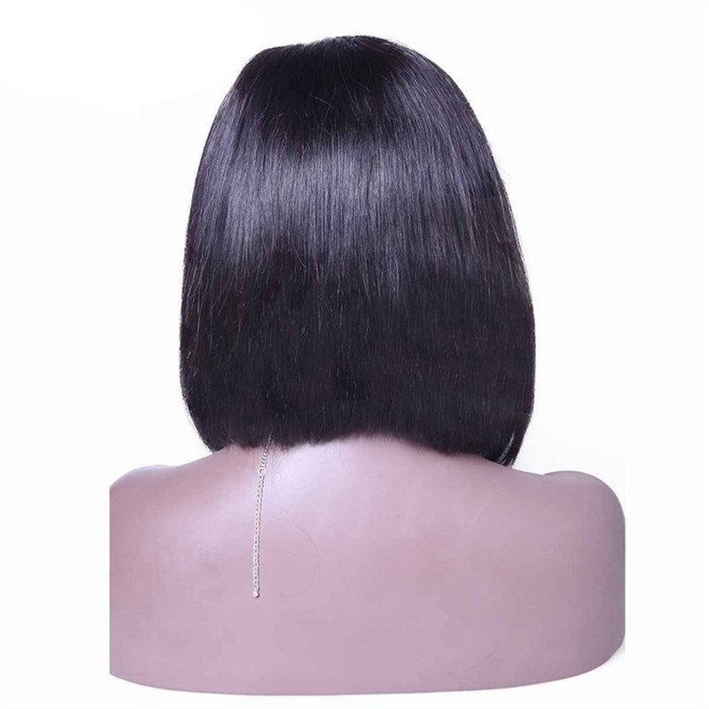 Short Bob Brazilian Virgin Hair Lace Wig U Part Lace Front Wig Straight