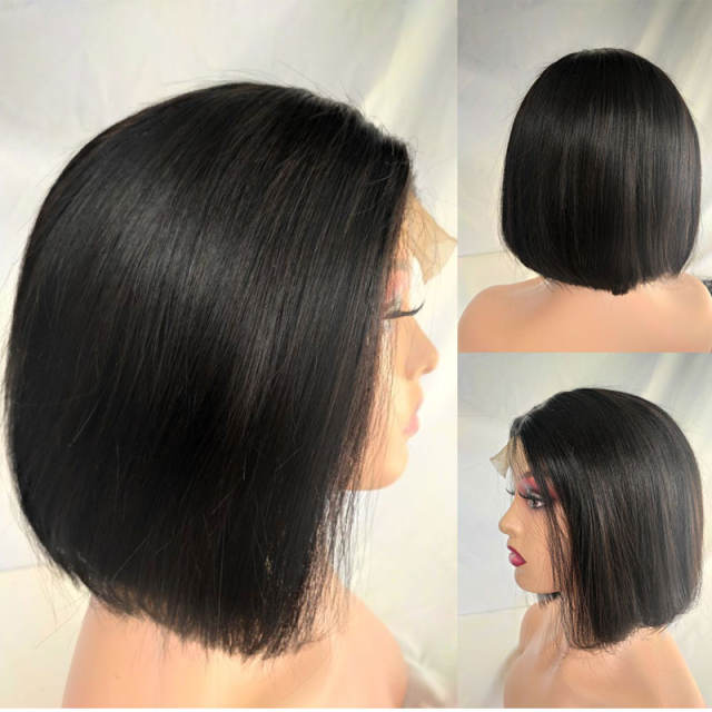4X4 Lace Wig Short Bob Wigs Human Hair Lace Closure Wigs Straight Bob Wigs For Black Women 150% Density Glueless Lace Front Wigs