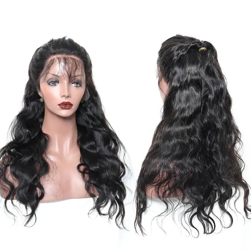 300% Density Malaysian Hair Body wave  human Hair Wigs Glueless Lace Front Wigs
