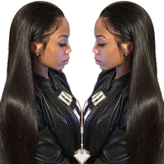 360 Lace Frontal Wigs Pre Plucked Silk Straight 100% Human Hair Wigs Natural Hair With Baby Hair Line Wigs 360 Lace Wig