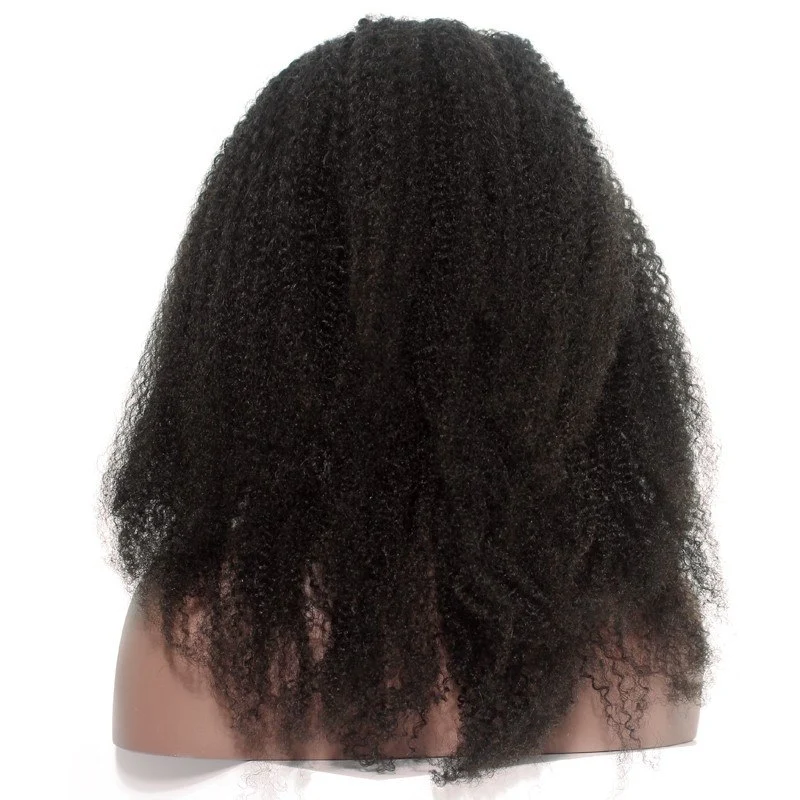 300% Density Lace Front Human Hair Wigs Brazilian Virgin Hair Afro Kinky Curly  Wigs