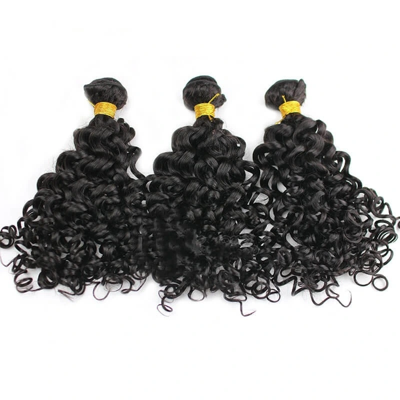 Virgin Malaysia Deep Curly Hair Budles With Closure 4X4 Bleached Knots Bundles With Closure Human Hair