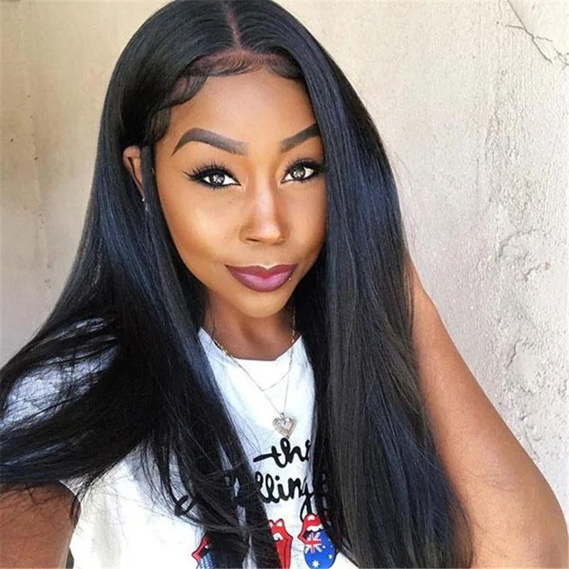 Malaysian Straight Hair 3 Bundles with 4*4 Lace Closure with Baby Hair