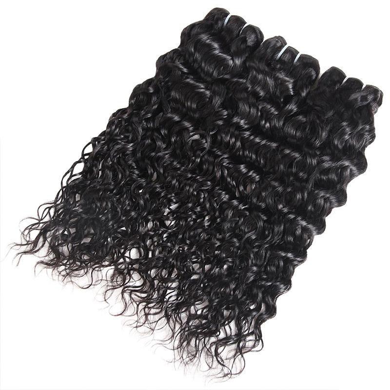 Eseewigs Brazilian Water Wave 3 Bundles With 4*4 Lace Closure