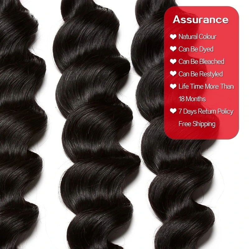 Brazilian Loose Wave 3 Bundles With Closure Hair With 4*4 Lace Closure