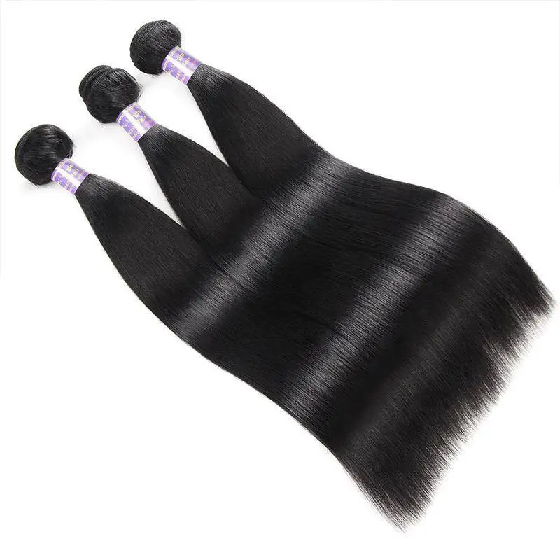 Eseewigs Indian Straight Hair 3 Bundles with 4*4 Lace Closure