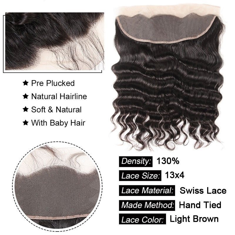 Discount 100 Human Hair 13X4 Lace Frontal With Bundles Loose Wave For Sale