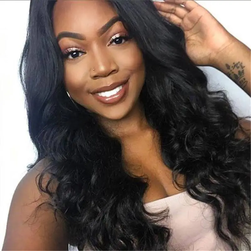 Eseewigs Peruvian Loose Wave Human Hair 3 Bundles With 13*4 Lace Frontal