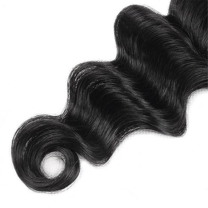 Eseewigs Brazilian Loose Deep Wave Hair 3 Bundles With 4*4 Lace Closure