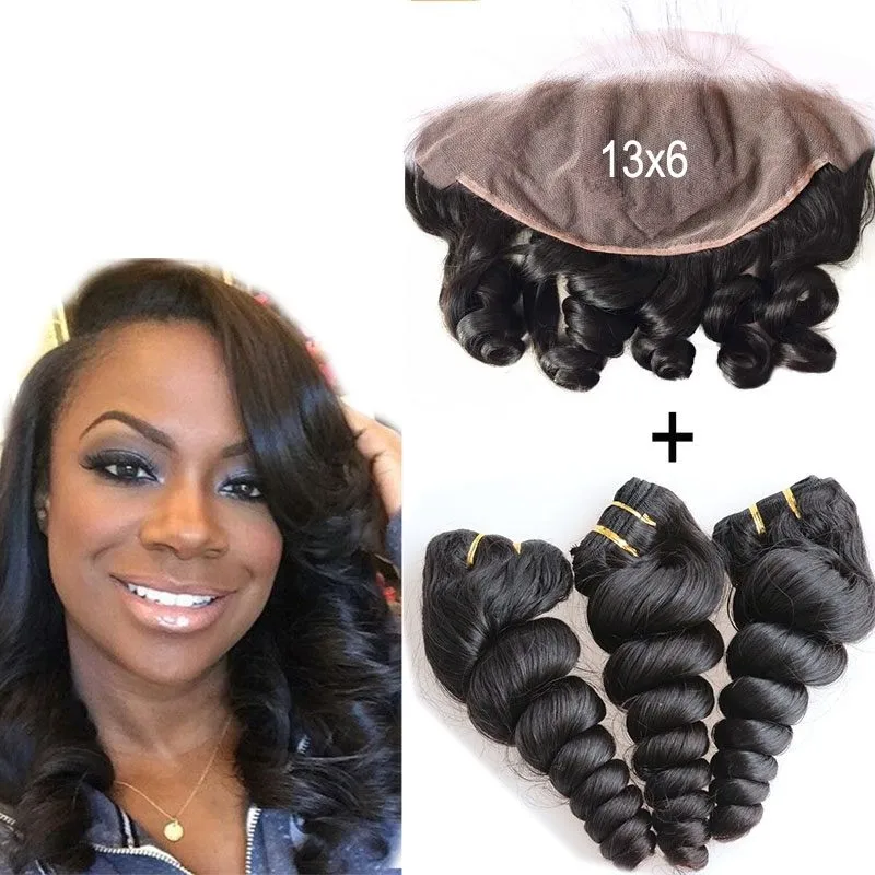 7A Brazilian Hair With Frontal Closure 3 Bundles With Frontal 13X6 Ear To Ear Lace Frontal Closure With Bundles