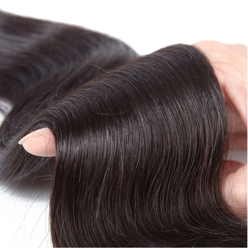 Real Human Hair Body Wave Ear To Ear Lace Frontal With 3 Bundles