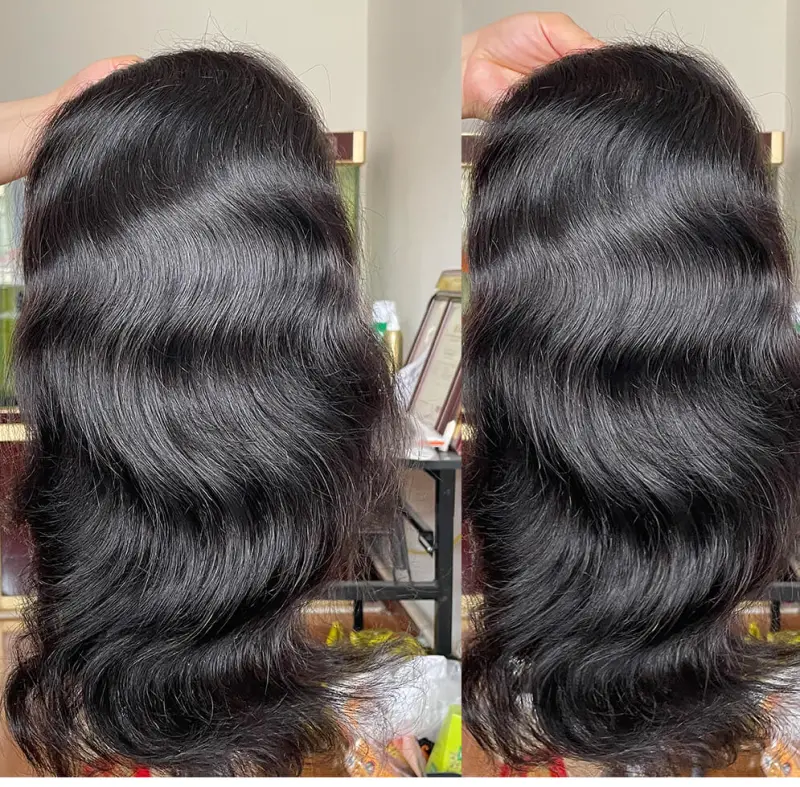 Toupee for Men Human Hair Swiss Lace Front Natural Hairline Hair Pieces Thin Skin PU V-looped Men's Hair Replacement System 10x8