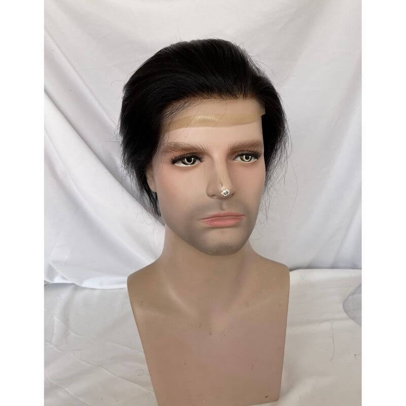 Men's Toupee Lace Front & Lace & PU Base Toupee Wig For Male Human Hair Prosthesis For Toupee Men For Men