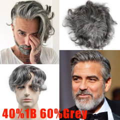 1B Mixed 60% Grey Hair