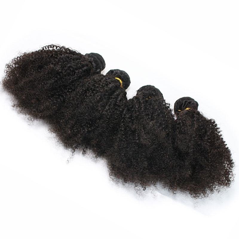 Afro Kinky Curly 4pcs Bundles Deal Malaysian Human Hair Weaves 28inch