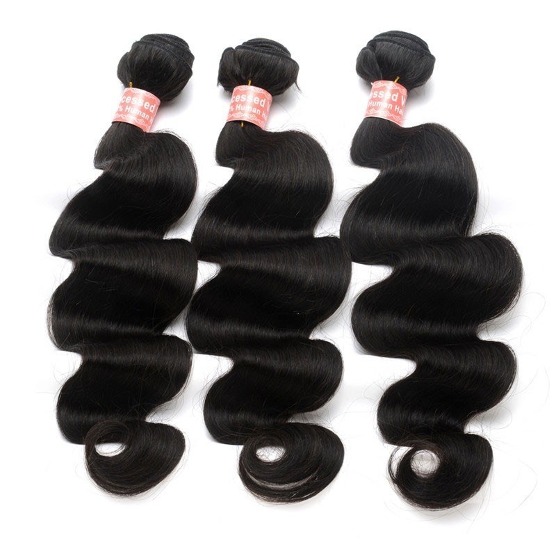 High Quality Body Wave Brazilian Virgin Human Hair Weave 4pcs Bundles Natural Color