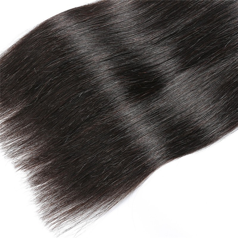 Natural Color Silk Sraight Malaysian Virgin Human Hair Extension 4 Bundles