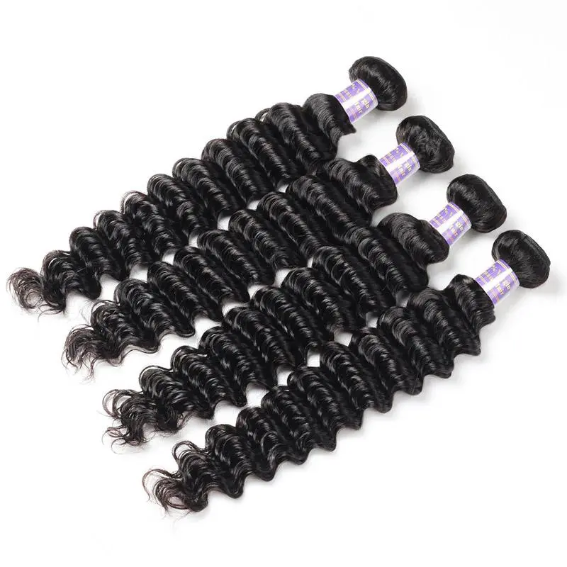 Eseewigs Peruvian Deep Wave 4 Bundles Virgin Human Hair