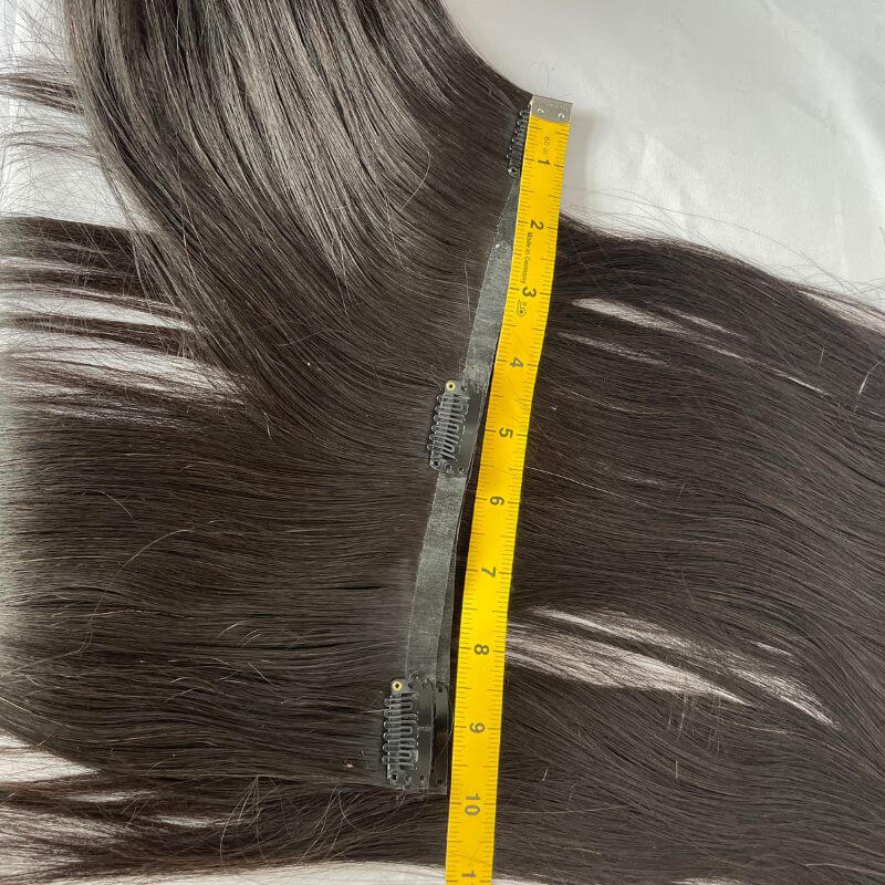 Eseewigs 12A Tape Clips Extension Straight Hair Extensions Virgin Hair Clips Tape In Hair For Black Woman Real Human Hiar