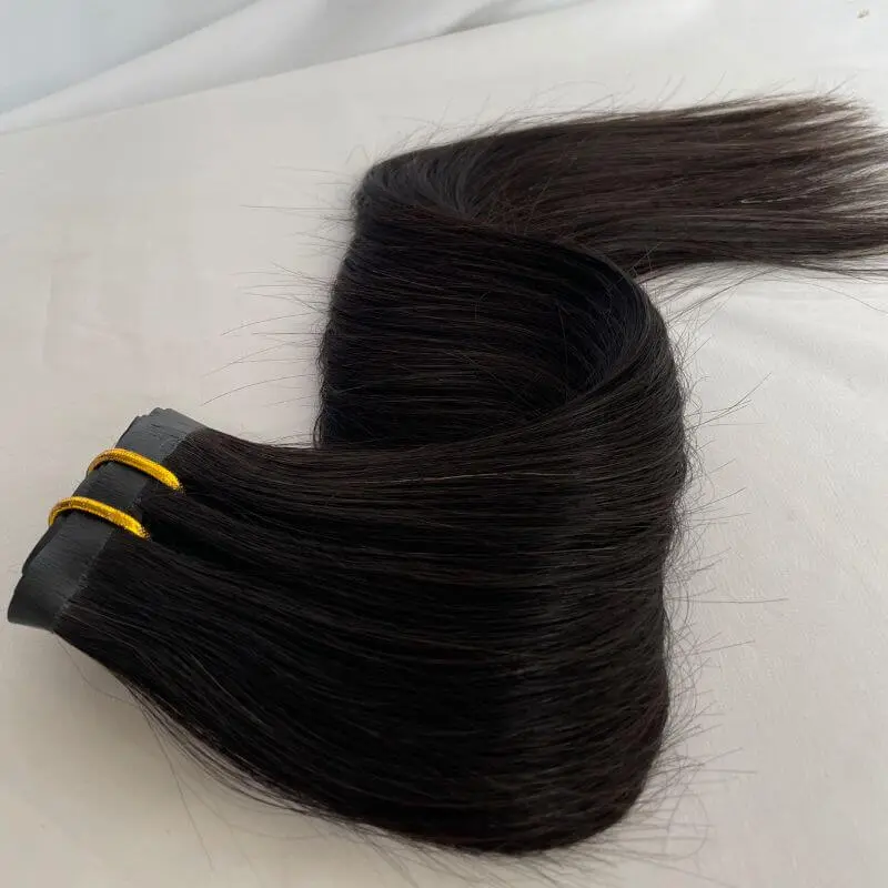 Eseewigs 12A Tape Clips Extension Straight Hair Extensions Virgin Hair Clips Tape In Hair For Black Woman Real Human Hiar
