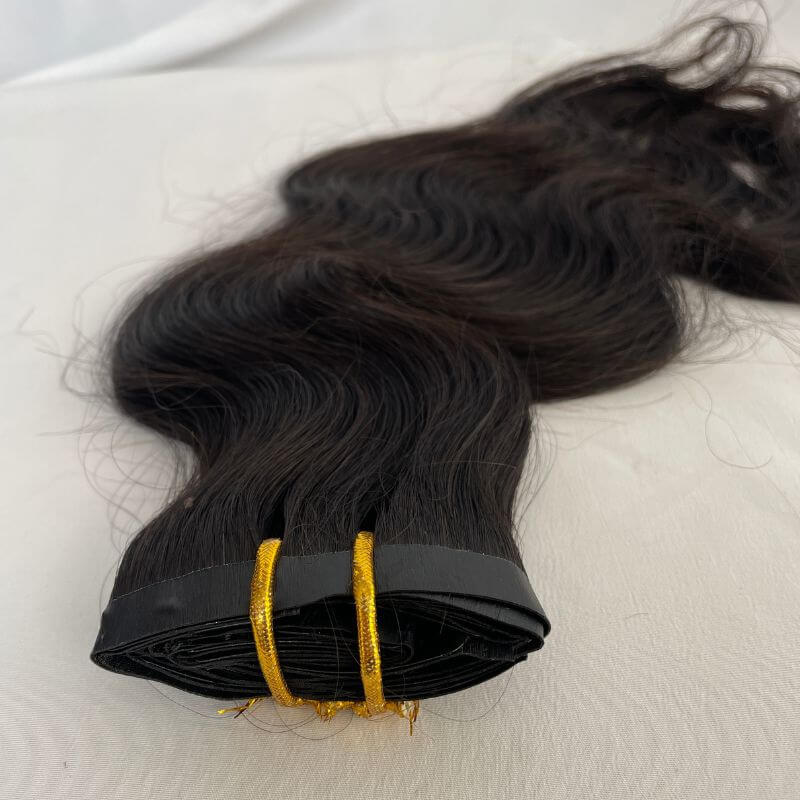 Eseewigs 12A Body Wave Tape Clips Extension Hair Extensions Virgin Hair Clips Tape In Hair For Black Woman Real Human Hiar