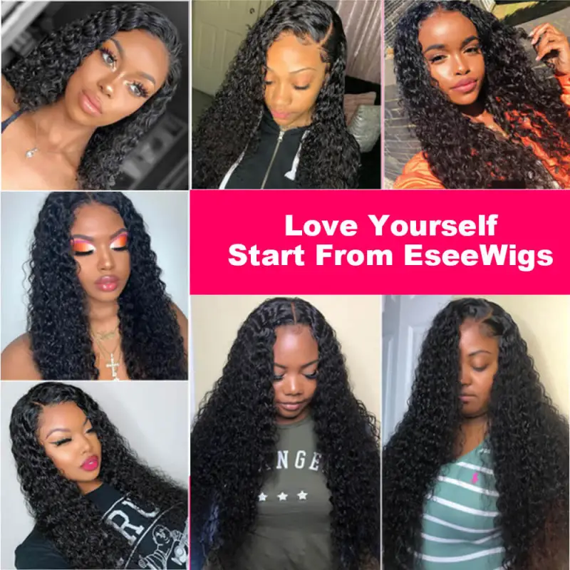 Water Wave HD Lace Front Wigs 5x5 Lace Closure Wigs Human Hair Wigs Skin Melt HD Lace Wigs 10A Brazilian Human Hair Wigs