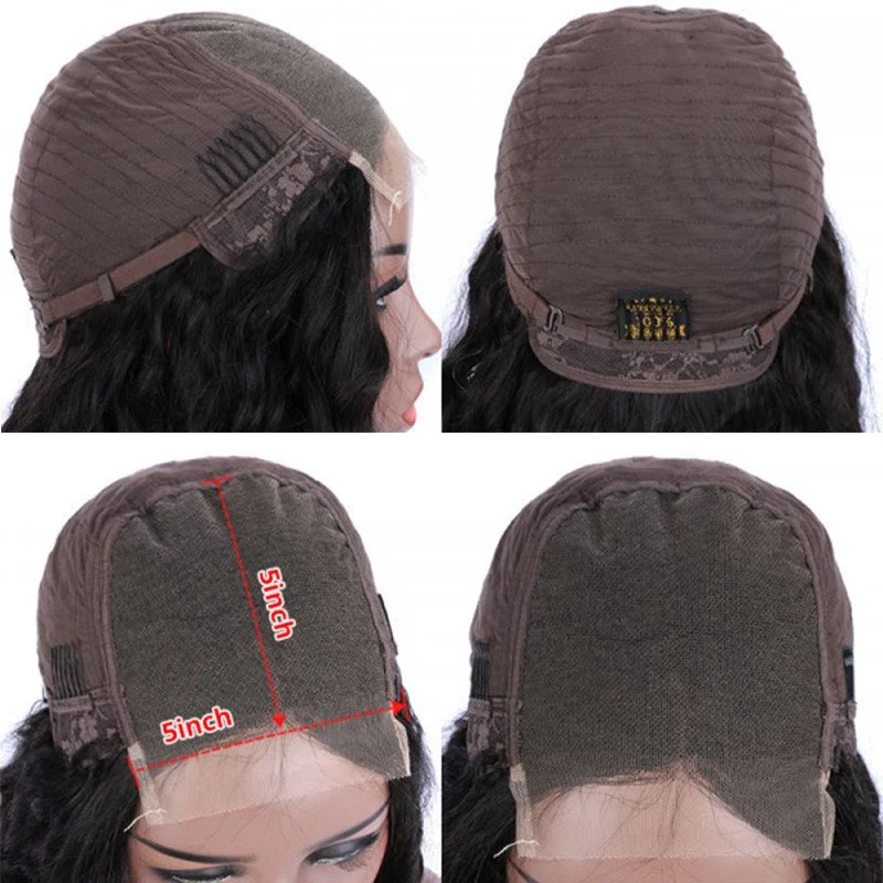 Water Wave HD Lace Front Wigs 5x5 Lace Closure Wigs Human Hair Wigs Skin Melt HD Lace Wigs 10A Brazilian Human Hair Wigs