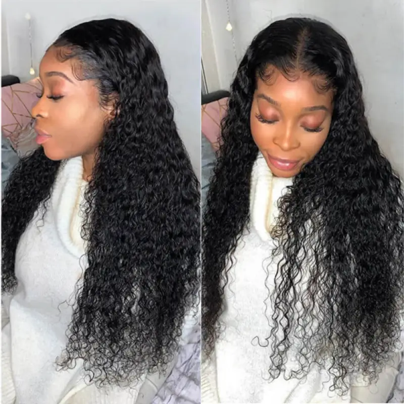 Water Wave HD Lace Front Wigs 5x5 Lace Closure Wigs Human Hair Wigs Skin Melt HD Lace Wigs 10A Brazilian Human Hair Wigs