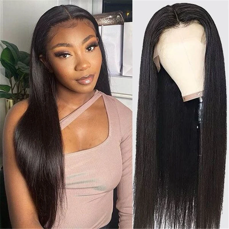 HD Transparent Lace Wigs 180% Density 13x4 Lace Wig Straight  Glueless Human Hair Wigs