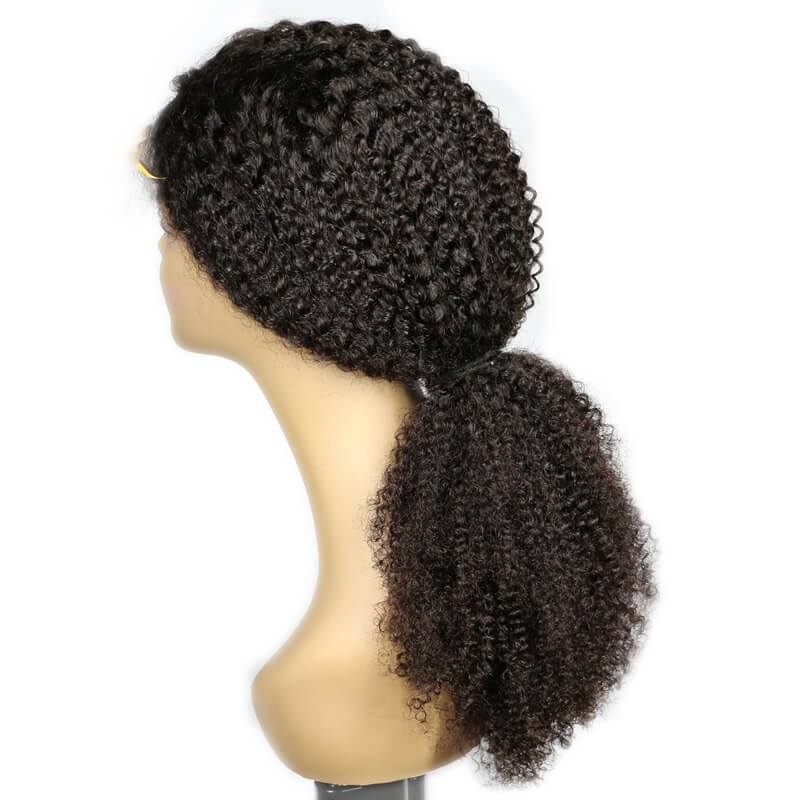 300% Density Lace Wig Kinky Curly Pre-Plucked Human Hair  Wigs Malaysian Hair Human Hair Wigs