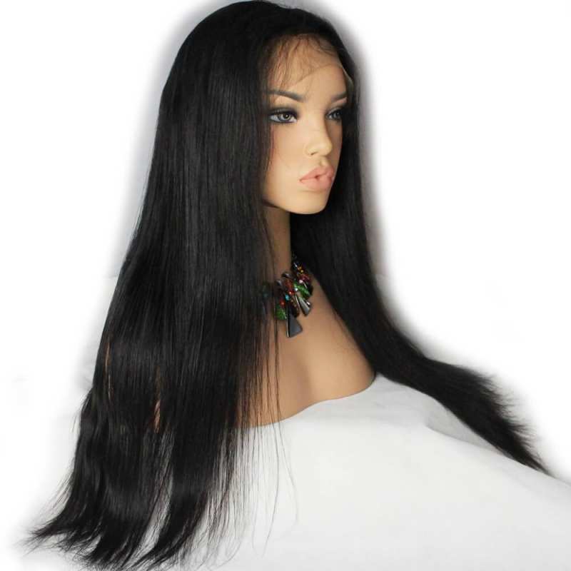 Pre-Plucked 300% Density Lace Front Wig Silky Straight Glueless  Wigs with Baby Hair