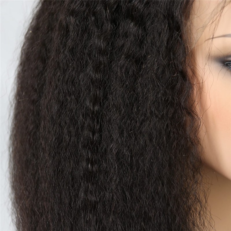 Kinky Straight 300% Density Wigs Glueless  Human Hair Wigs Natural Hair Line for Black Women