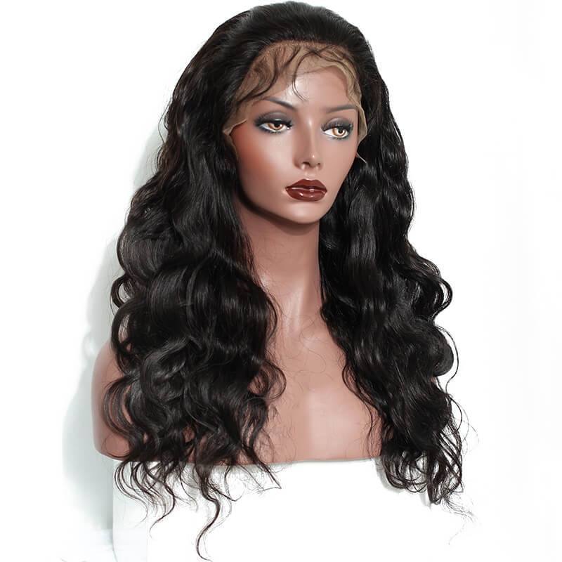 300% Density Wig Pre-Plucked Body Wave  Human Hair Wigs Natural Hair Line with Baby Hair