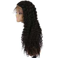 300% High Density Wigs for Black Women Deep Curly Brazilian  Human Hair Wigs with Baby Natural Hair Line